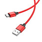 Borofone kaabel BX87 Sharp - USB tüüp C - 3A 1 meeter punane hind ja info | Mobiiltelefonide kaablid | kaup24.ee
