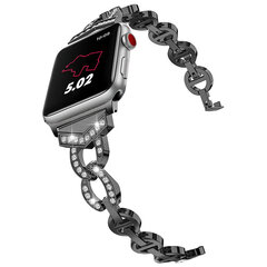 Kellarihm Apple Watchile 42/44/45mm D3 must hind ja info | Nutikellade ja nutivõrude tarvikud | kaup24.ee