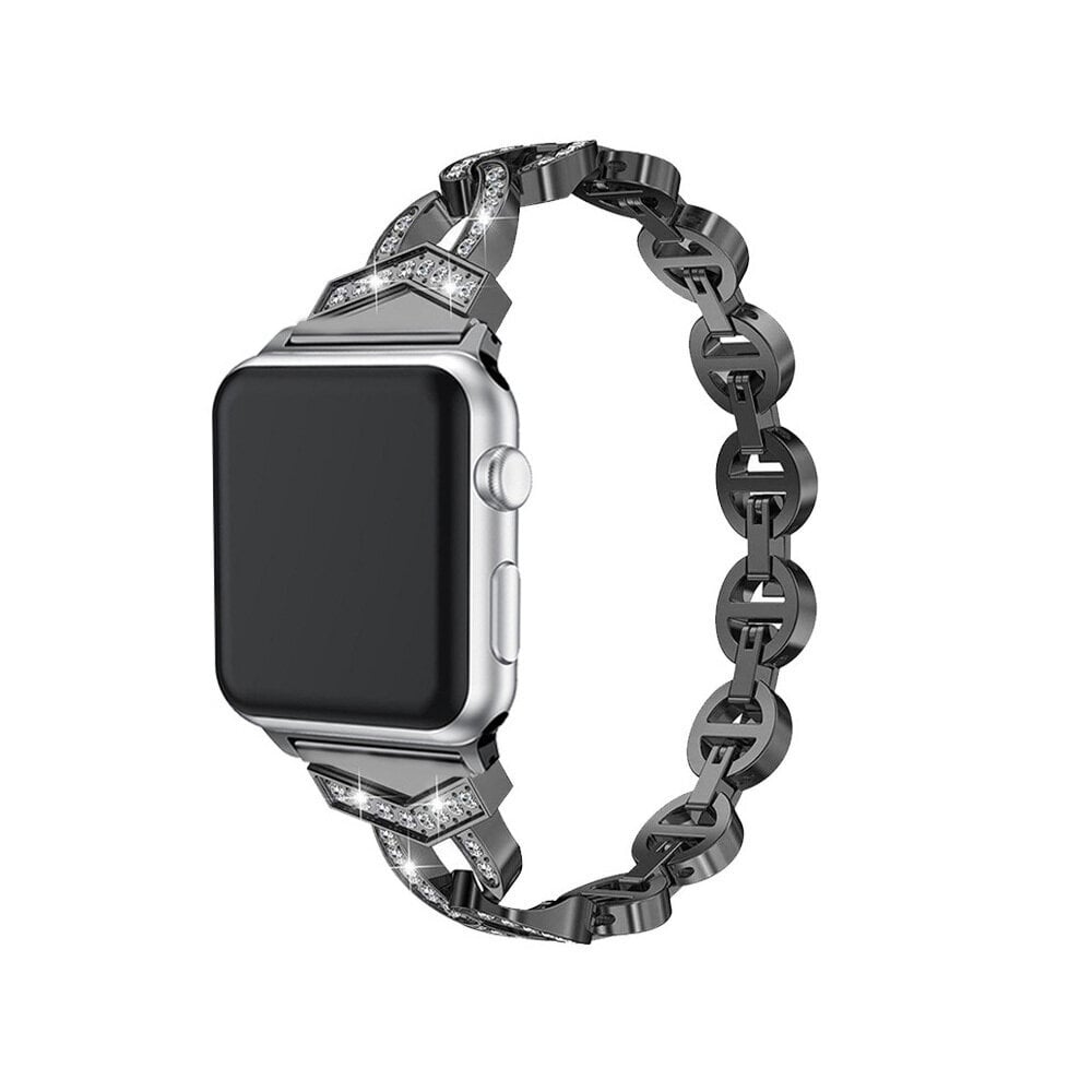 Kellarihm Apple Watchile 42/44/45mm D3 must цена и информация | Nutikellade ja nutivõrude tarvikud | kaup24.ee