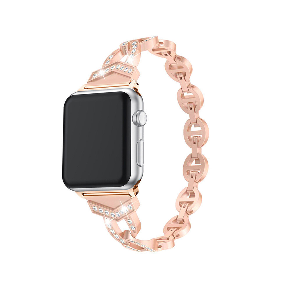 Kellarihm Apple Watchile 42/44/45mm D3 roosa kuld hind ja info | Nutikellade ja nutivõrude tarvikud | kaup24.ee