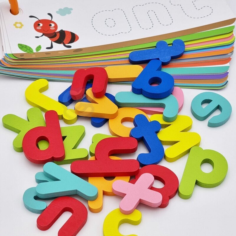 Tähestikpuzzle loomade nimedega Tooky Toy, 57 tk цена и информация | Arendavad mänguasjad | kaup24.ee