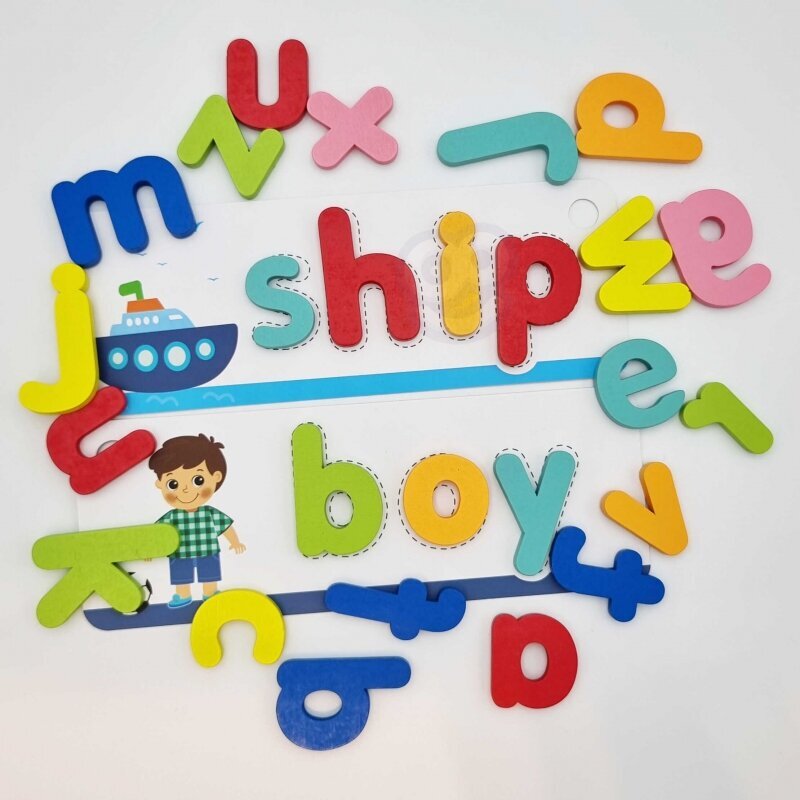 Tähestikpuzzle loomade nimedega Tooky Toy, 57 tk hind ja info | Arendavad mänguasjad | kaup24.ee