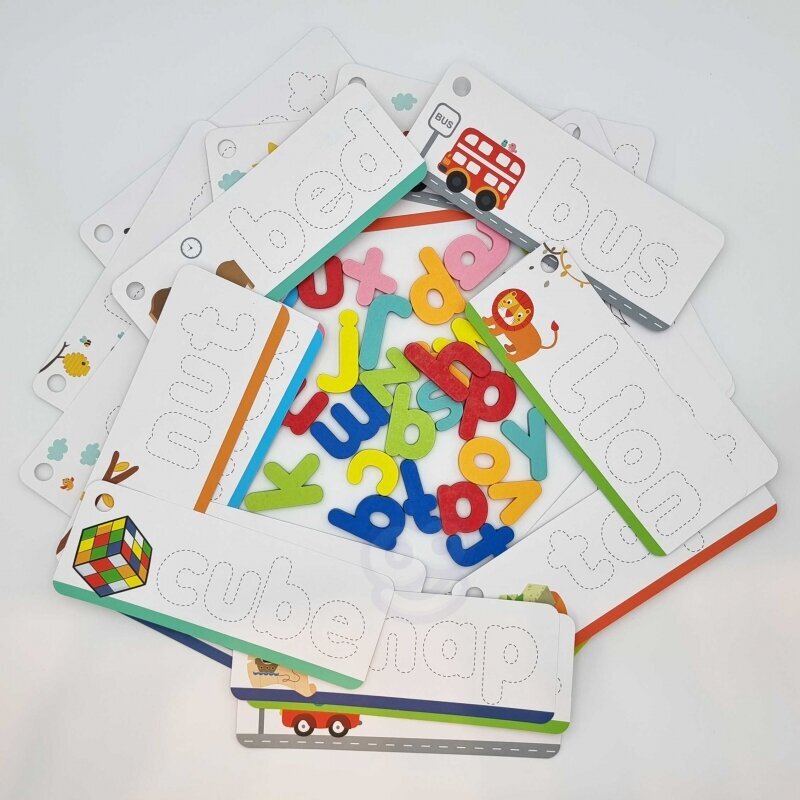 Tähestikpuzzle loomade nimedega Tooky Toy, 57 tk hind ja info | Arendavad mänguasjad | kaup24.ee