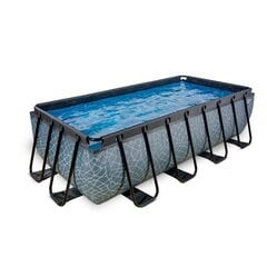 Каркасный бассейн Exit Stone с песковым фильтром, 400x200 см, серый цена и информация | Бассейны | kaup24.ee