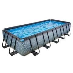 Каркасный бассейн Exit Stone, 540x250 см, с песочным фильтром, серый цена и информация | Бассейны | kaup24.ee