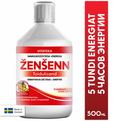 Ženšenn + Panax ženšenn + Ingver, 500 ml hind ja info | Vitamiinid, toidulisandid, preparaadid tervise heaoluks | kaup24.ee