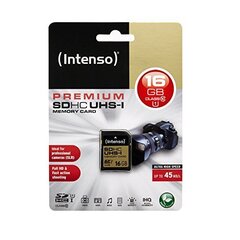 Карта памяти Intenso SDHC UHS-I 16GB CL10 цена и информация | Карты памяти | kaup24.ee