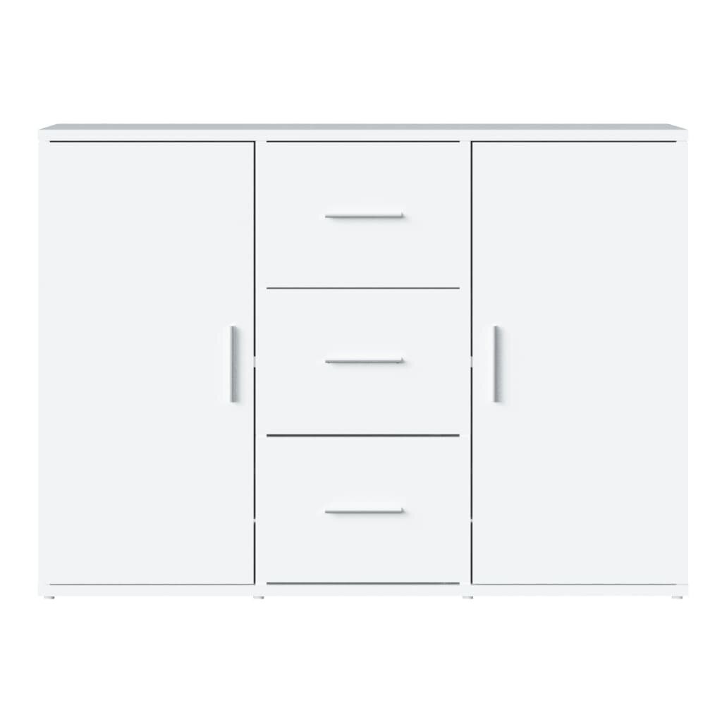 vidaXL puhvetkapp, kõrgläikega valge, 91 x 29,5 x 65 cm, tehispuit hind ja info | Elutoa väikesed kapid | kaup24.ee