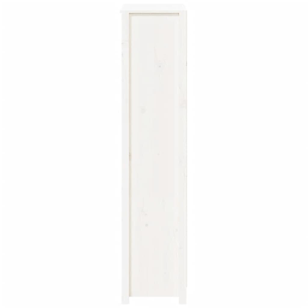vidaXL kõrge kapp, valge, 80 x 35 x 154 cm, männipuit hind ja info | Elutoa väikesed kapid | kaup24.ee