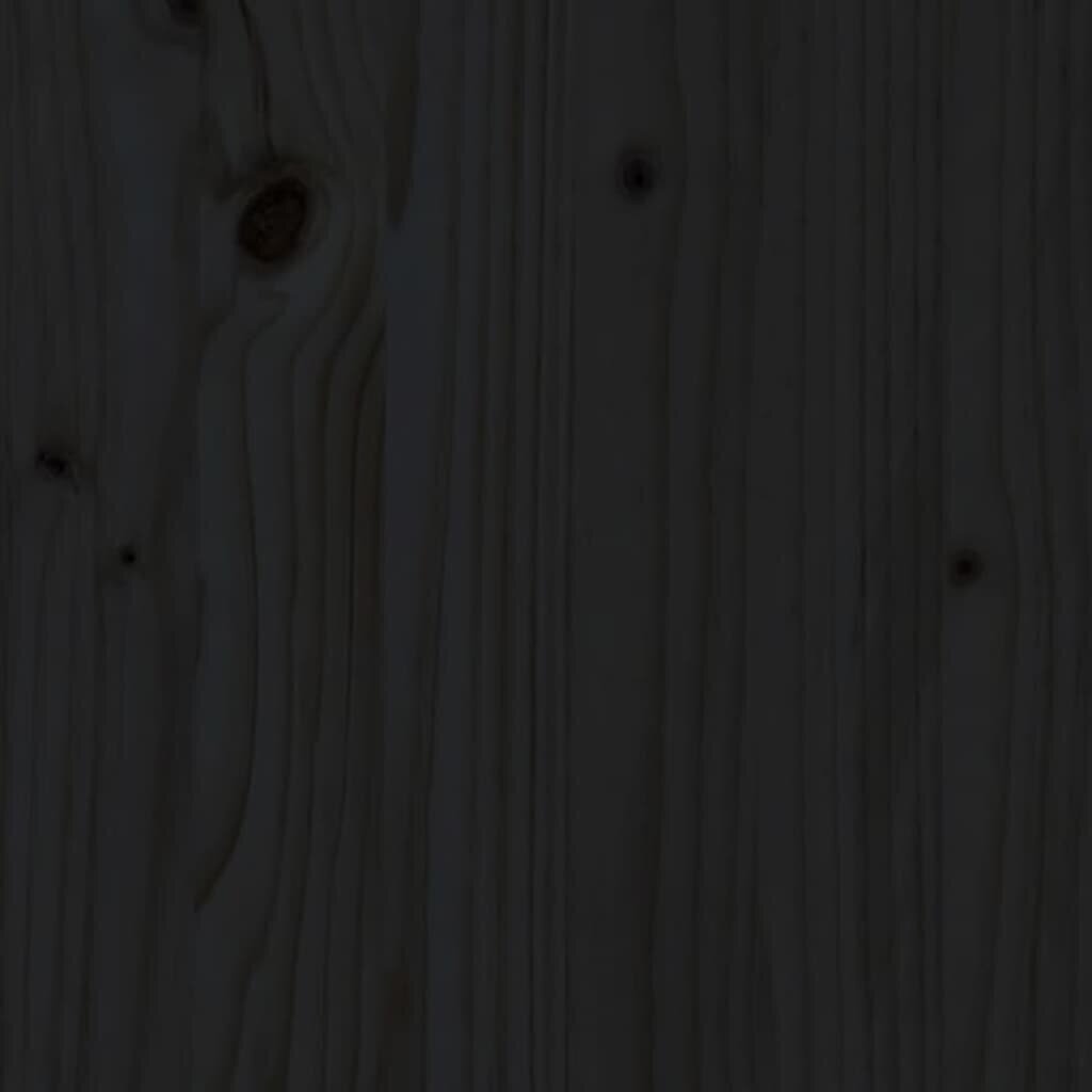 vidaXL puhvetkapp, must, 104,5 x 34 x 80 cm, männipuit цена и информация | Elutoa väikesed kapid | kaup24.ee