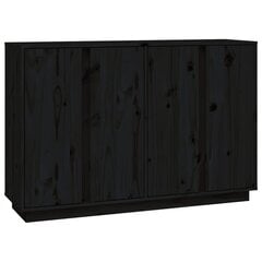 vidaXL puhvetkapp, must, 120 x 35 x 80 cm, männipuit hind ja info | Elutoa väikesed kapid | kaup24.ee