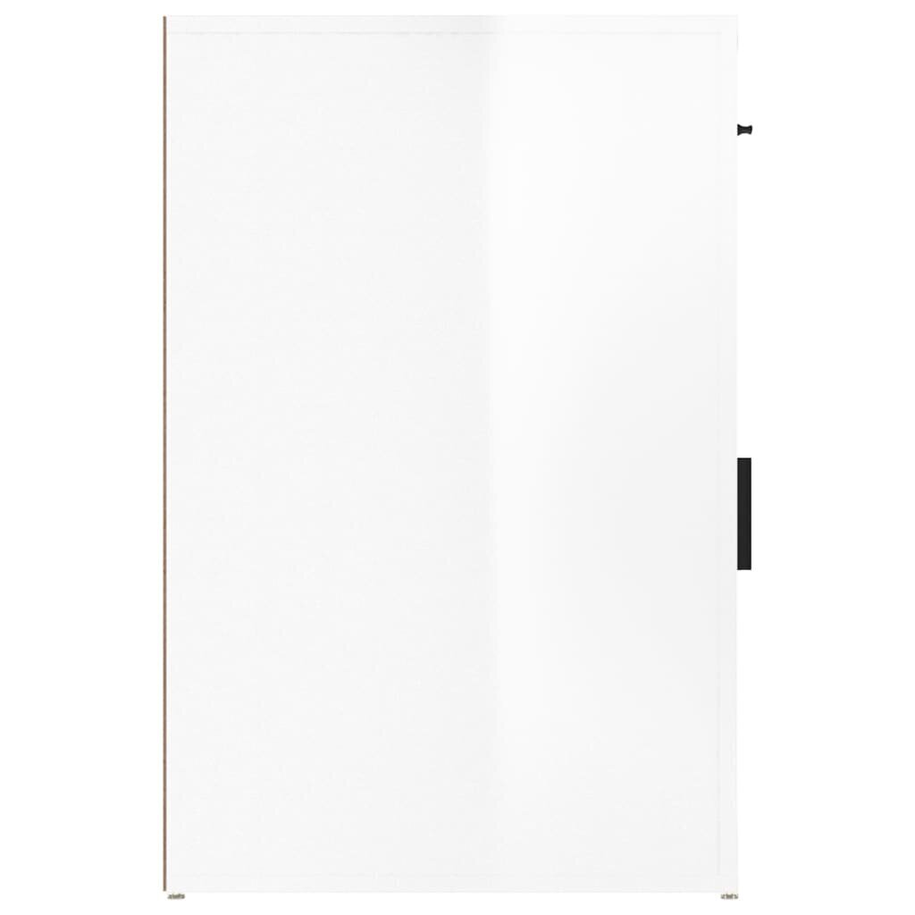 vidaXL kirjutuslaua kapp, kõrgläikega, valge 40x49x75 cm tehispuit hind ja info | Elutoa väikesed kapid | kaup24.ee