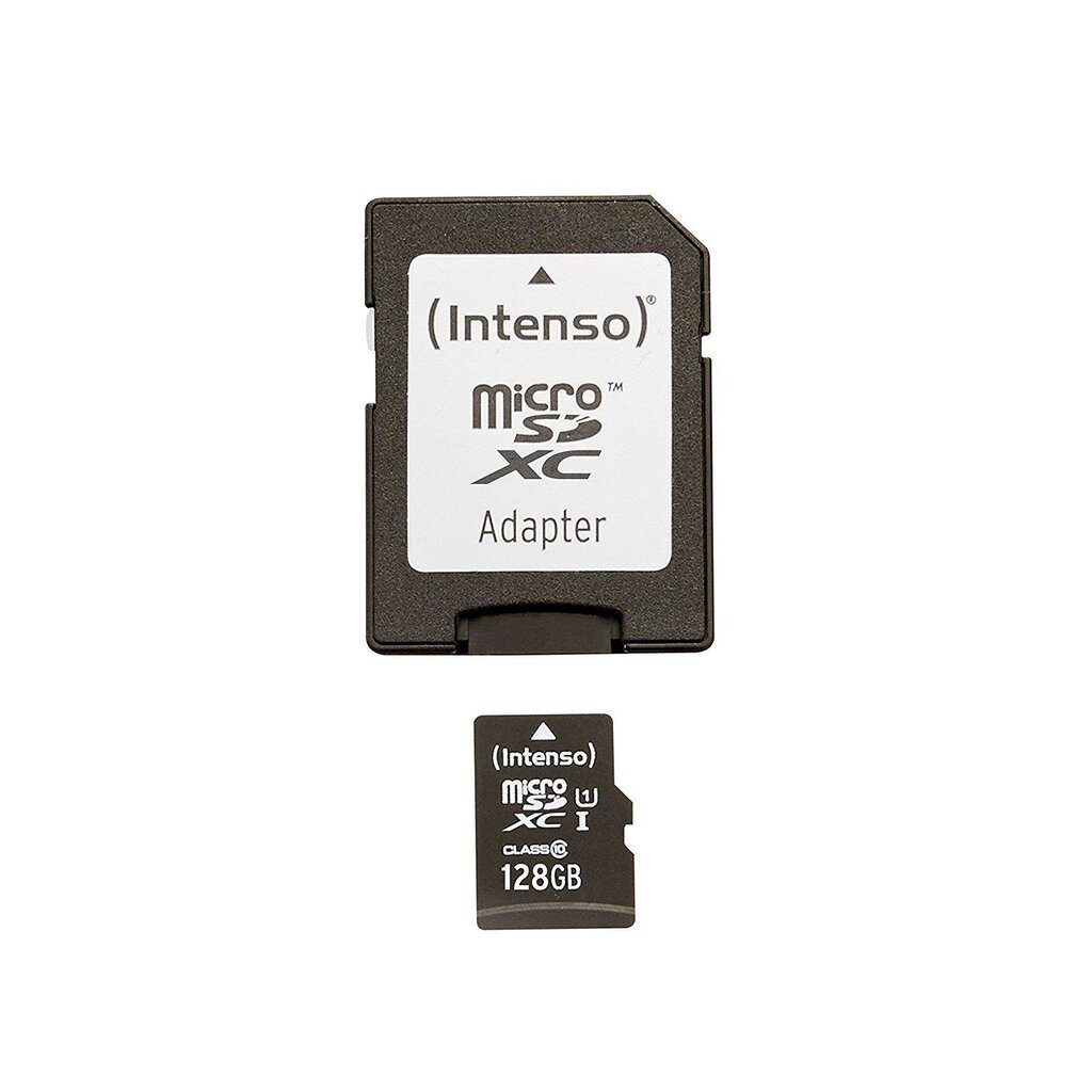 MEMORY MICRO SDXC 128GB UHS-I/W/ADAPTER 3423491 INTENSO цена и информация | Mobiiltelefonide mälukaardid | kaup24.ee