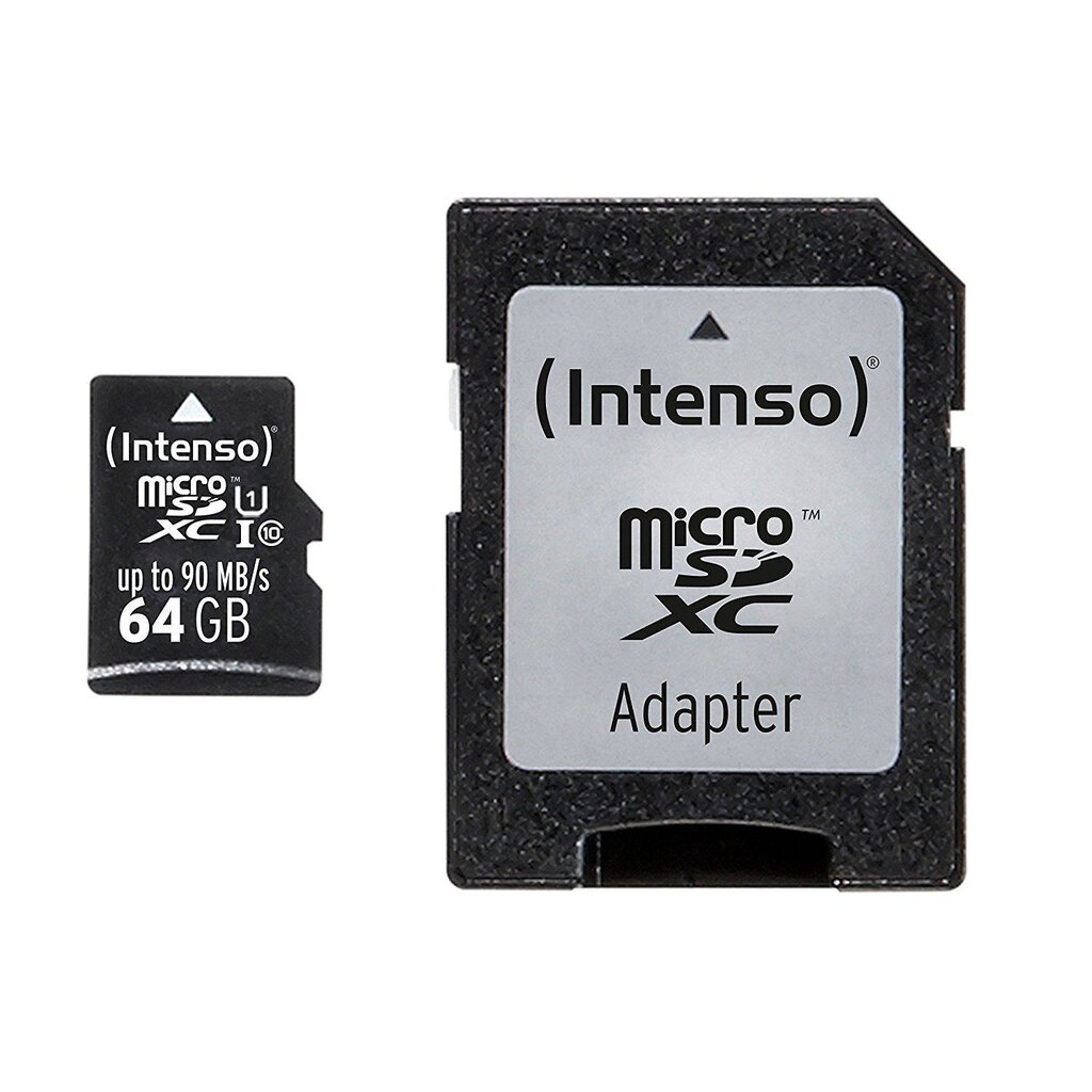 Mälukaart Intenso micro SD UHS-I 64GB CL10 hind ja info | Mobiiltelefonide mälukaardid | kaup24.ee