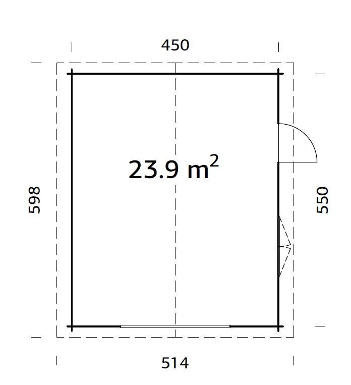 Garaaž Roger 23,9 m² ilma autoväravata valkja puidukaitsega hind ja info | Kuurid ja aiamajad | kaup24.ee