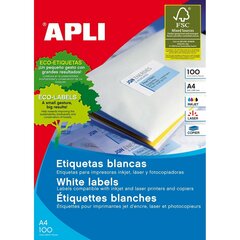 Клеи / этикетки Apli 1284 52,5 x 21,2 мм, 100 листов цена и информация | Смягчает воду и защищает Вашу посудомоечную машину от извести. | kaup24.ee