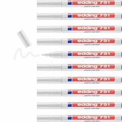 Püsimarker Edding E751 Valge 10 Ühikut цена и информация | Принадлежности для рисования, лепки | kaup24.ee