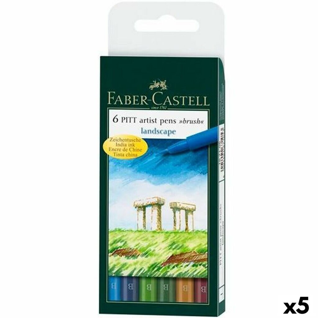 Viltpliiatsite komplekt Faber-Castell Pitt Artist Landscape Märki 5 Ühikut цена и информация | Kirjutusvahendid | kaup24.ee