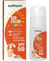 Laste päikesekreem näole ja kehale InoPharm SPF 50, 100 g hind ja info | Päikesekreemid | kaup24.ee