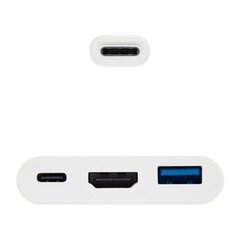 Адаптер USB C—HDMI NANOCABLE 10.16.4302 Full HD (15 cм), белый цена и информация | Адаптеры и USB-hub | kaup24.ee