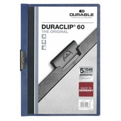 Папка-портфолио Durable А4 Duraclip 60, прозрачная, темно-синяя цена и информация | Канцелярские товары | kaup24.ee