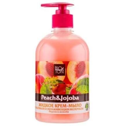 Vedelseep Bioton Cosmetics Peach & Jojoba, 500 ml hind ja info | Seebid | kaup24.ee