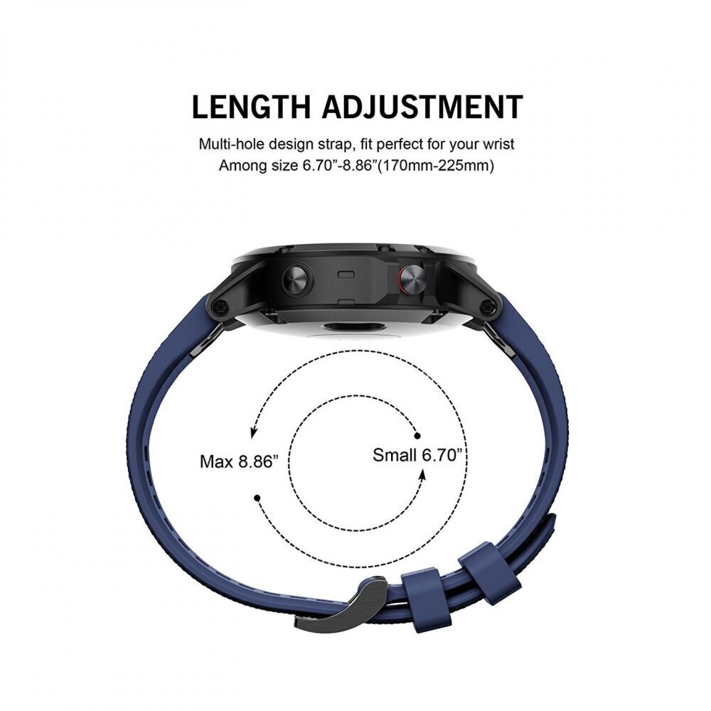 Tech Protect Iconband Garmin Fenix 3 / 5X / 3HR / 5X PLUS / 6X / 6X PRO / 7X (26mm), sinine hind ja info | Nutikellade ja nutivõrude tarvikud | kaup24.ee