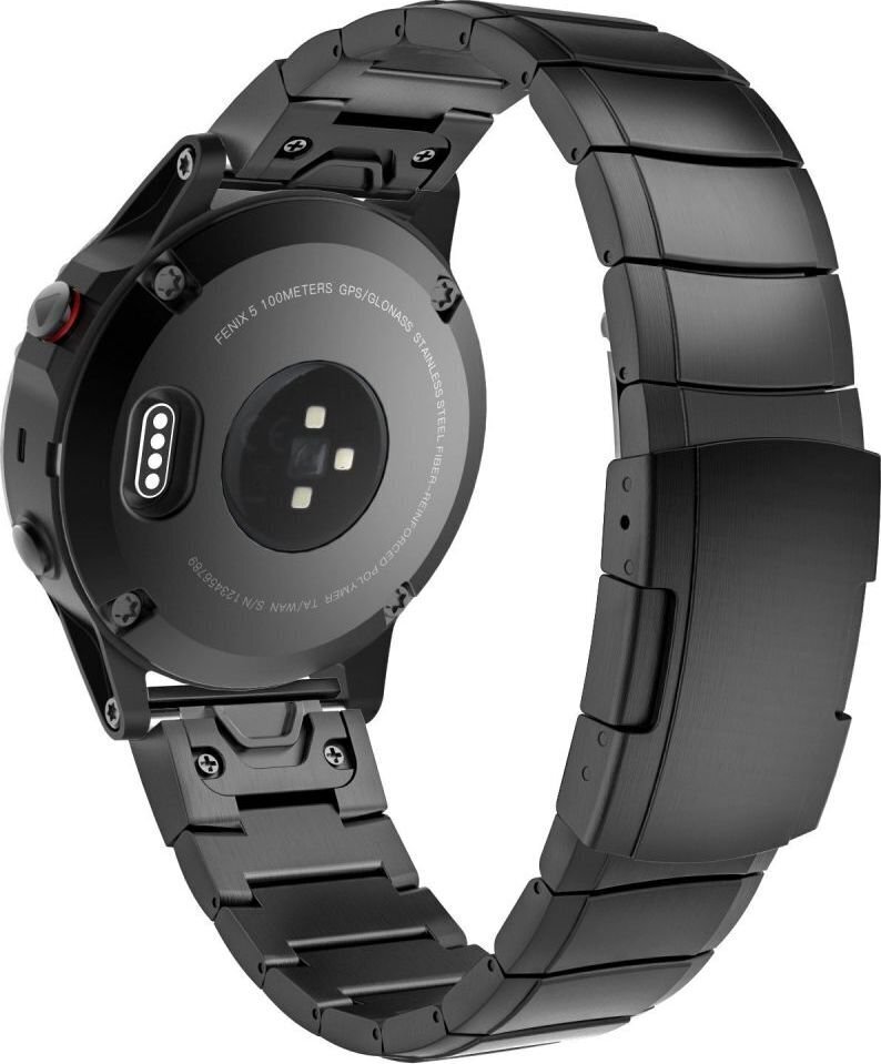 Tech Protect Steelband Garmin Fenix 3 / 5X / 3HR / 5X PLUS / 6X / 6X PRO / 7X (26mm), must hind ja info | Nutikellade ja nutivõrude tarvikud | kaup24.ee