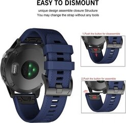 Tech Protect Smooth Garmin Fenix 5 / 6 / 6 PRO / 7 (22 mm), sinine hind ja info | Nutikellade ja nutivõrude tarvikud | kaup24.ee