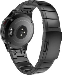 Ремешок для часов Garmin Fenix ​​5/6/6 PRO/7 (22MM) Tech-Protect Steelband. Нержавеющая сталь. Черный цена и информация | Аксессуары для смарт-часов и браслетов | kaup24.ee