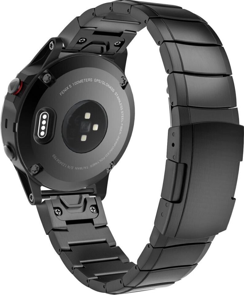 Tech Protect Steelband Garmin Fenix 5 / 6 / 6 PRO / 7 (22mm), must hind ja info | Nutikellade ja nutivõrude tarvikud | kaup24.ee