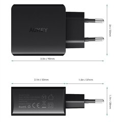 Aukey PA-U42 hind ja info | Mobiiltelefonide laadijad | kaup24.ee