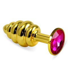 Spiral Butt Plug Rosebud with Fuchsia Jewel цена и информация | Анальные игрушки | kaup24.ee