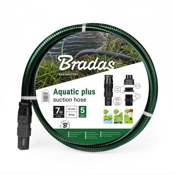 Vee imemisvooliku komplekt Bradas AQUATIC PLUS, 4 m hind ja info | Kastekannud, voolikud, niisutus | kaup24.ee