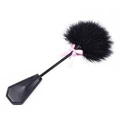 Feather Tickler and Paddle 2 in 1 29 cm Black цена и информация | БДСМ и фетиш | kaup24.ee