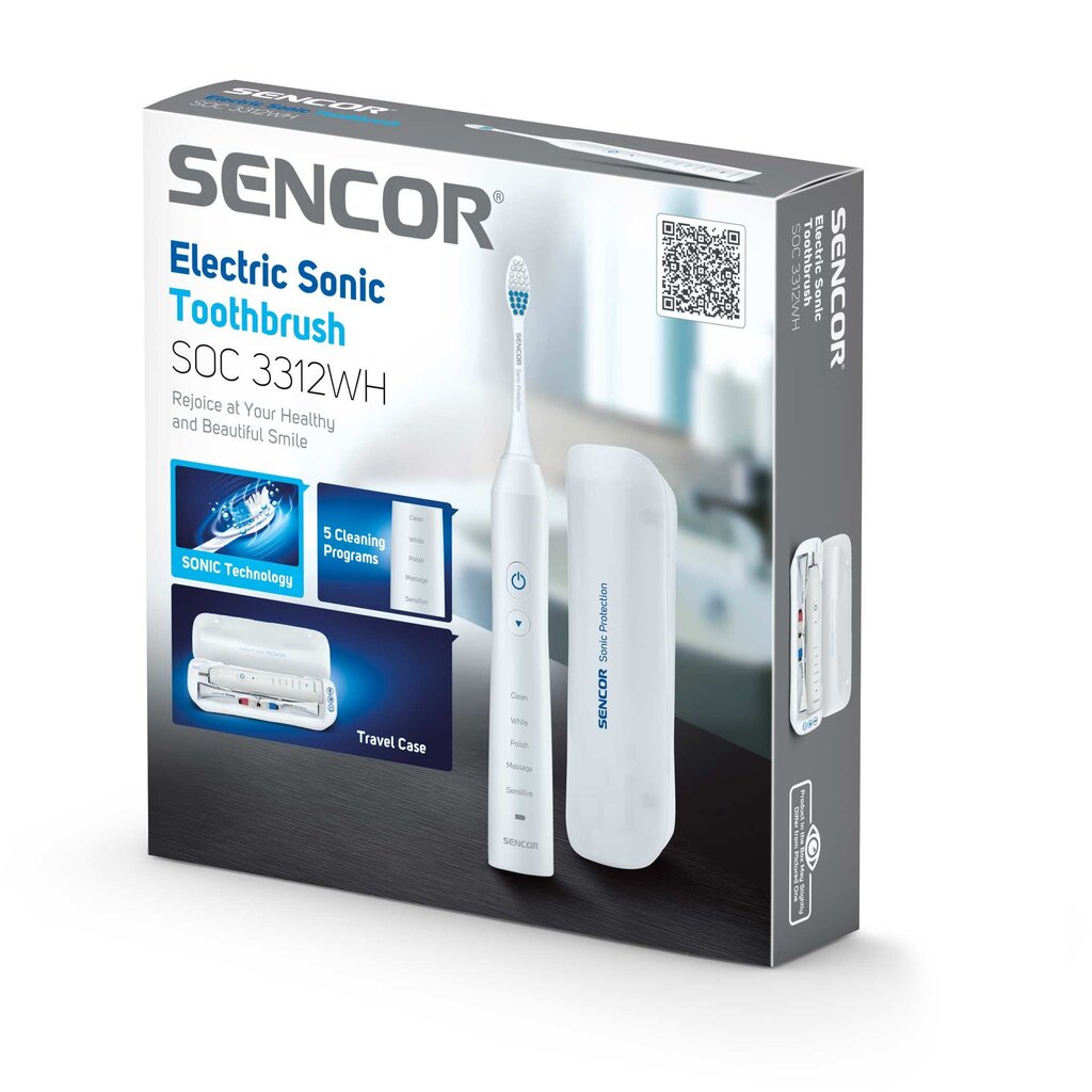 Sencor SOC 3312WH цена и информация | Elektrilised hambaharjad | kaup24.ee