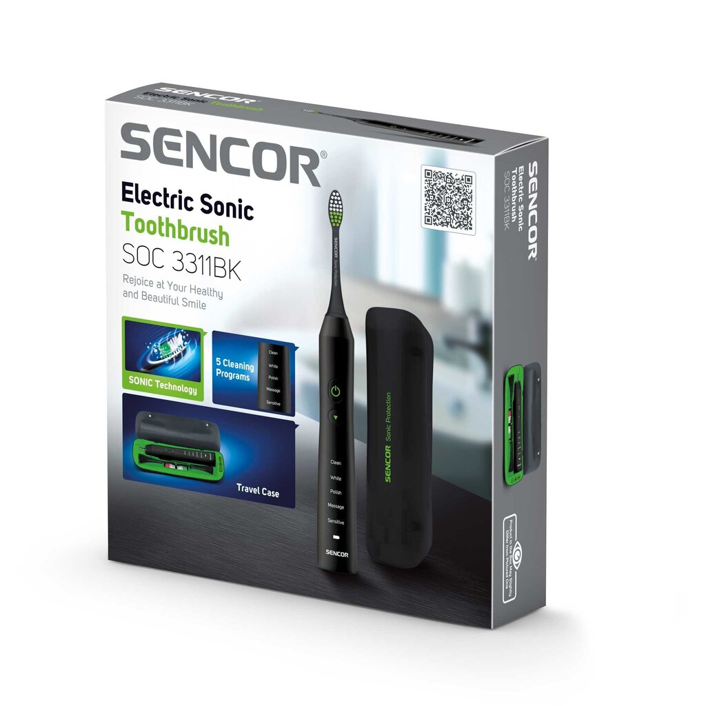 Sencor SOC 3311BK цена и информация | Elektrilised hambaharjad | kaup24.ee