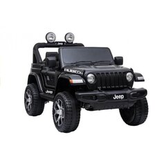 Laste kahekohaline auto Jeep Rubicon 4x4, must hind ja info | Laste elektriautod | kaup24.ee