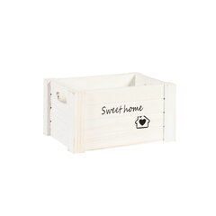 Puidust kast HOME&GARDEN-4, XS- 26x16xH13cm, valge цена и информация | Ящики для вещей | kaup24.ee