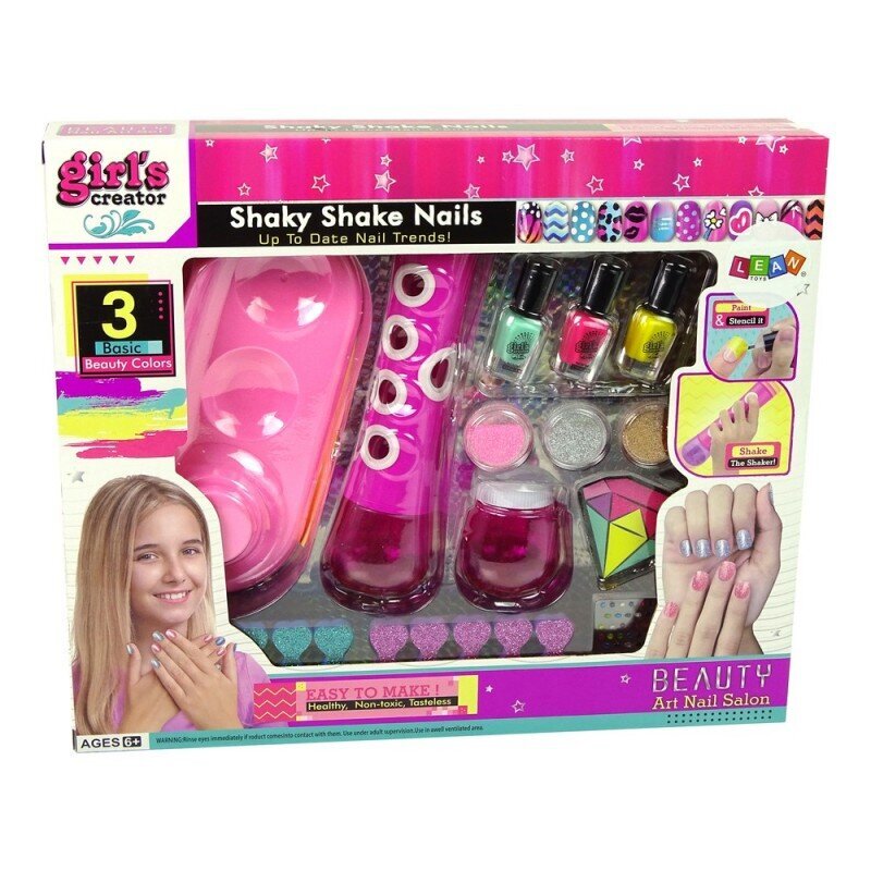 Nail Painting Set Nail Glitter Dispenser Nail Lacquer Stickers hind ja info | Tüdrukute mänguasjad | kaup24.ee