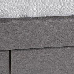Кровать GENESIS 90x200cм, с ящиками и матрасом HARMONY UNO, серый цена и информация | Кровати | kaup24.ee