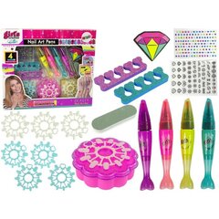 Nail Painting Set Nail Lacquers Pens Coloured Stickers hind ja info | Tüdrukute mänguasjad | kaup24.ee