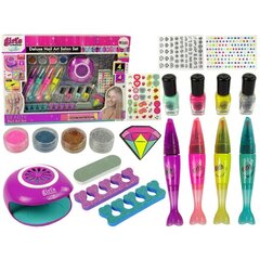 Large Nail Painting Set Nail Pens Glitter Stickers Dryer цена и информация | Игрушки для девочек | kaup24.ee