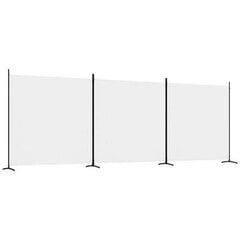 vidaXL 3 paneeliga sirm, valge, 525x180 cm, kangas hind ja info | Sirmid ja vaheseinad | kaup24.ee