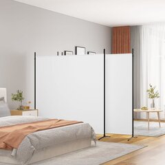 vidaXL 4 paneeliga ruumijagaja, valge, 698x180 cm, kangas hind ja info | Sirmid ja vaheseinad | kaup24.ee