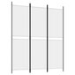 vidaXL 3 paneeliga ruumijagaja, valge, 150 x 180 cm, kangas hind ja info | Sirmid ja vaheseinad | kaup24.ee
