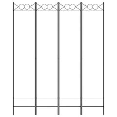 vidaXL 4 paneeliga ruumijagaja, valge, 160x200 cm, kangas hind ja info | Sirmid ja vaheseinad | kaup24.ee