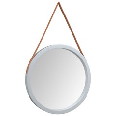 vidaXL seinapeegel nööriga, hõbedane, Ø 55 cm цена и информация | Зеркала | kaup24.ee