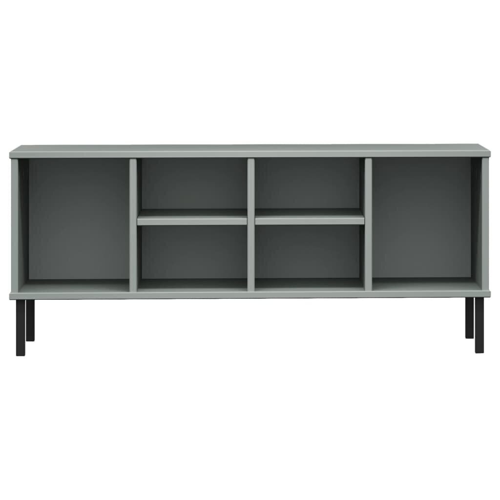 vidaXL kingariiul metalljalgadega, hall, 106x35x45 cm, OSLO цена и информация | Jalatsikapid, jalatsiriiulid | kaup24.ee