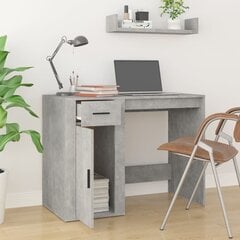 vidaXL kirjutuslaud, betoonhall, 100x49x75 cm, tehispuit hind ja info | Arvutilauad, kirjutuslauad | kaup24.ee